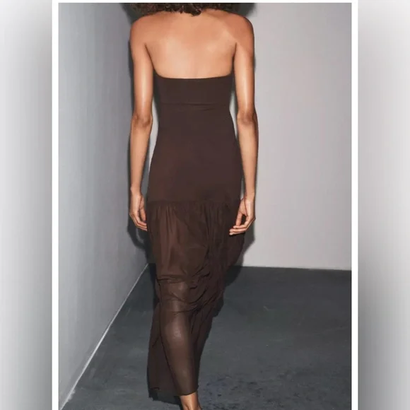 Zara halter neck dress with matching detail - Picture 3 of 7